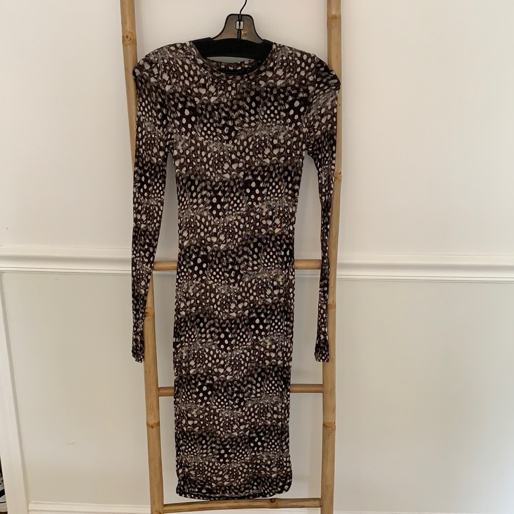 Bcbgmaxazria Zaira Slip Long Sleeve Dress xxs